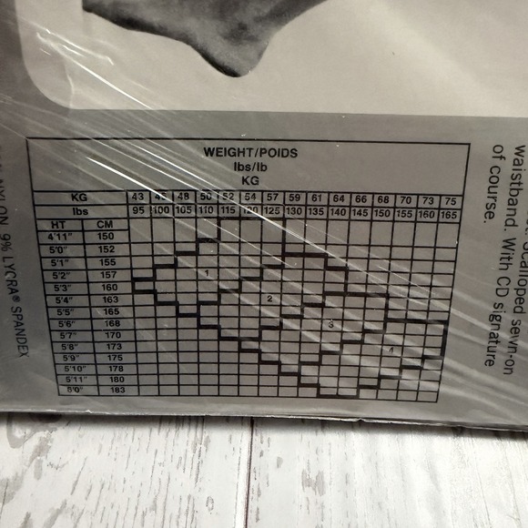 Christian Dior 4478 L'ALLURE Ultra Sheer Panty Top Crystal Gray Size 2 Vintage - Picture 6 of 11